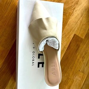 ABLE kitten mules with ruffle